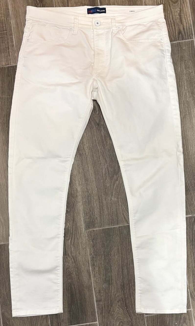 Pepe Jeans Cader Chinox Size 36/31 White Pants